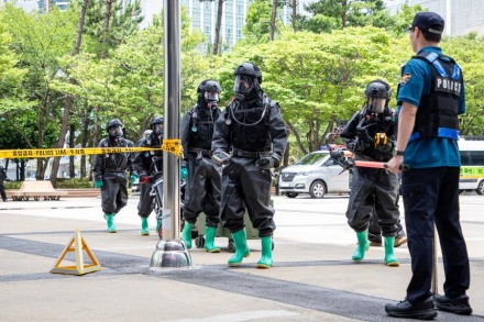 “폭발물·백색 가루 테러 완벽 진압”… 국가유산청, 벡스코서 민·관·군·경·소방 대테러 합동훈련 실시